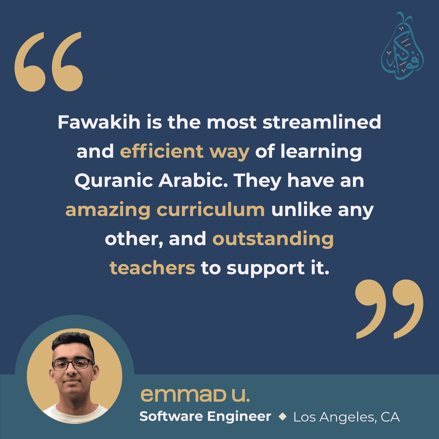 Student testimonial 1